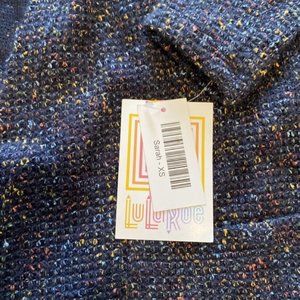 Lularoe Sarah Long Sweater Cardigan Duster Gray Knit Speckle Confetti NWT XS